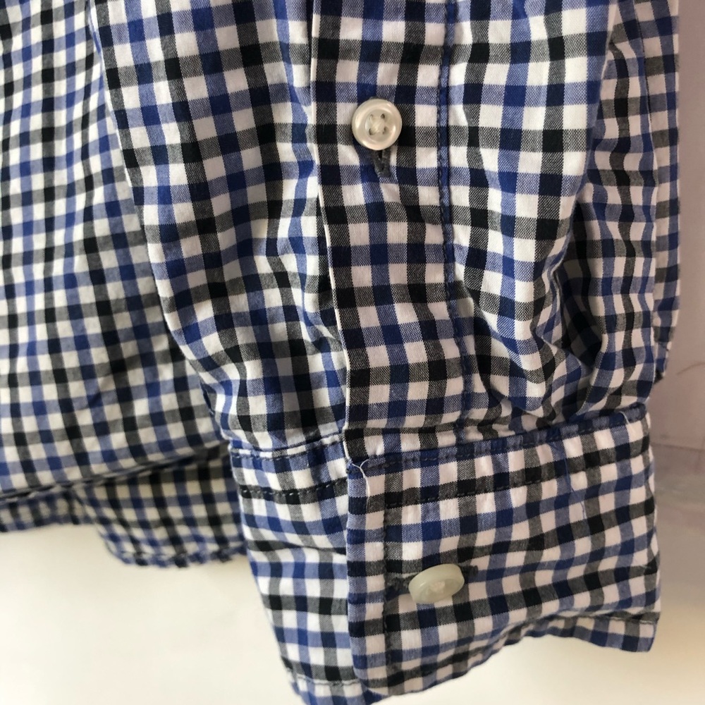 Gap Blue Button Down Plaid Flannel Checkered Shir… - image 4